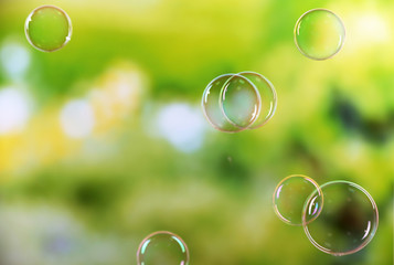 Soap bubbles, abstract background