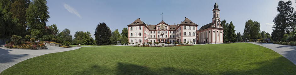 Fototapeta na wymiar Bodensee Schloss Mainau Panorama