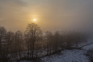 Obraz na płótnie Canvas Dramatic Winter Landscape