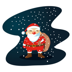 Cute Santa Claus-Vector illustration