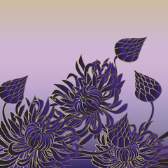 Fototapeta na wymiar bouquet of purple roses with buds in the dark