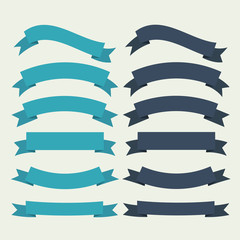 Set of retro ribbons and labels