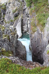Small canyon in one of the National Park in Norway.