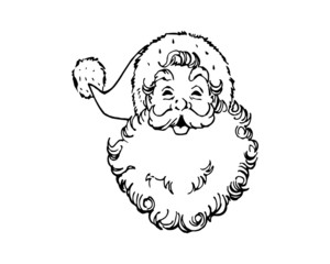Design Vector Santa Claus Face