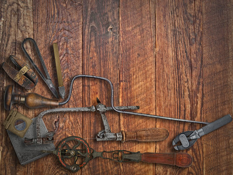 vintage jeweler tools over bench