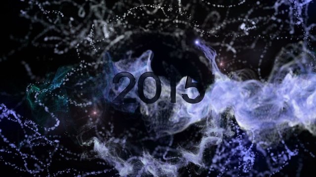 2015 Gold New Year in Particles