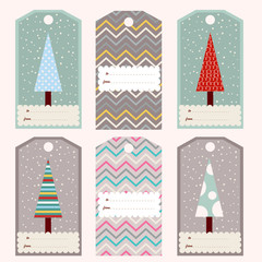 Set of Christmas gift tags - 75048812