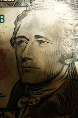 Dollar face close-up