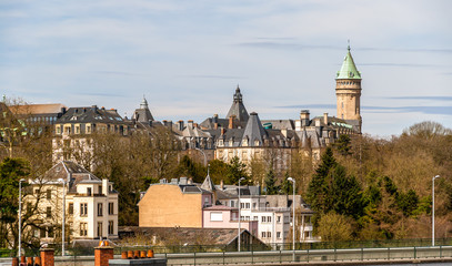 Naklejka premium View of Luxembourg city historic center
