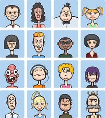 humor cartoon faces collection