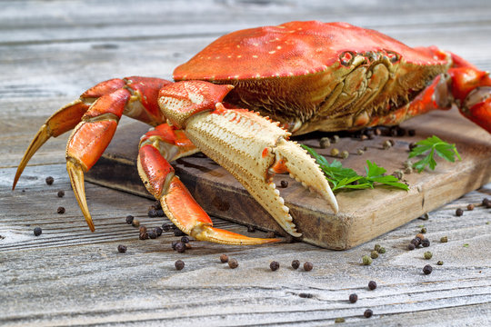 Steamed Crab on Server Board