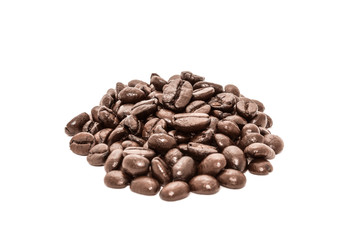 Coffee beans isolated on white background