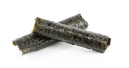 seaweed roll isolated on a white background. © kuarmungadd