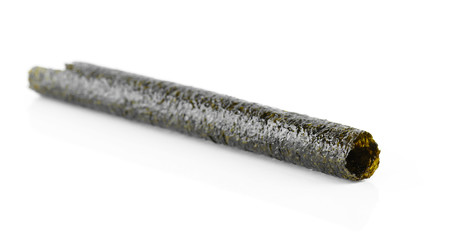 seaweed roll isolated on a white background.