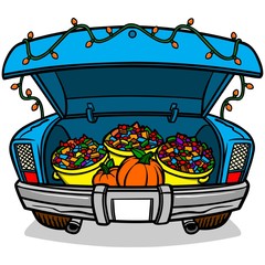 Naklejka premium Trunk Or Treat