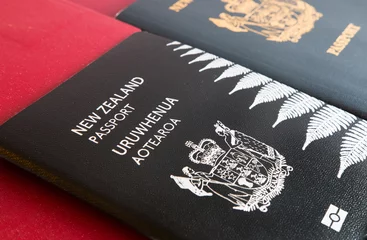 Poster Nieuwe en oude Nieuw-Zeelandse paspoorten © kiravolkov