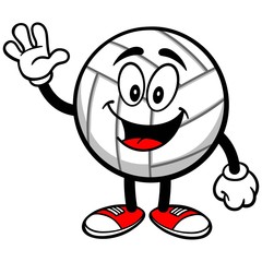 Volleyball Mascot Waving