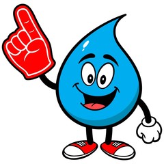 Water Drop with Foam Finger