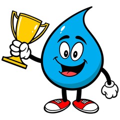 Water Drop with Trophy