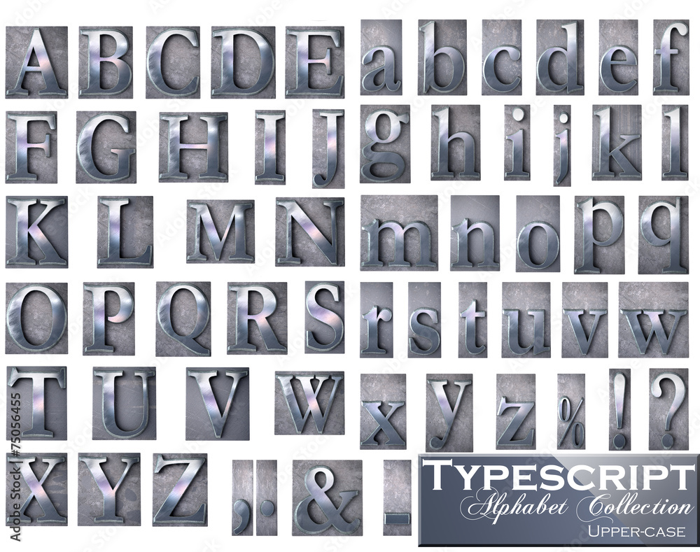 Fototapete typescript alphabet upper-case