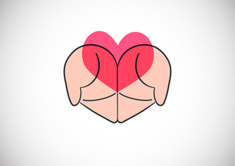 hand holding heart
