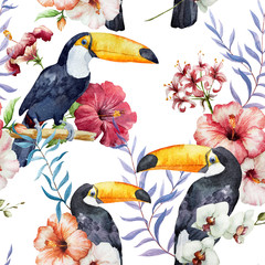 tropics, pattern, toucan