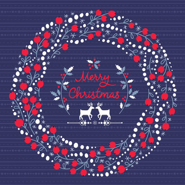 Christmas vector wreath