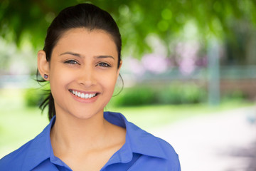 Happy closeup portrait headshot, confident