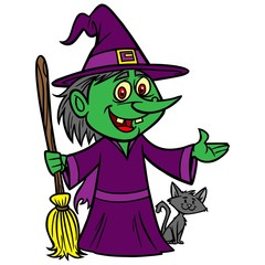 Witch with Broom