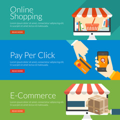 concept for online shopping, pay per click and e-commerce