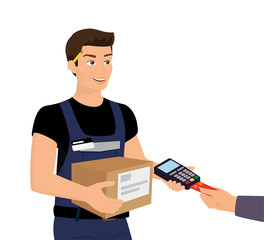 Delivery service and payment by credit card