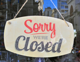 Closed sign