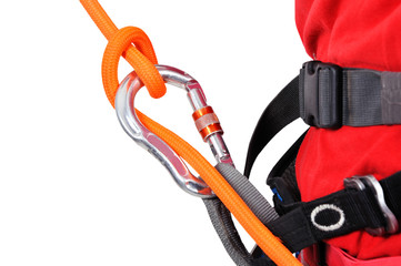 climber climbing a rope