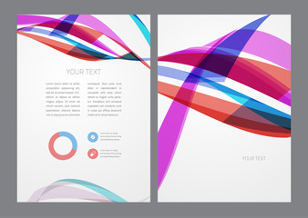 Abstract modern bright multicolored flyer.