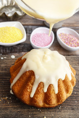 Steps of making traditional easter cake