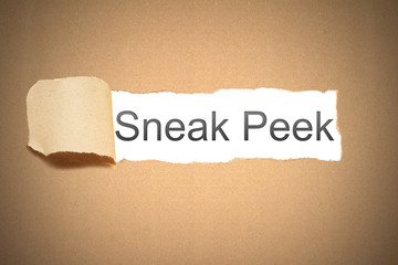 brown paper torn to reveal sneak peek