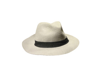 White vintage hat. Made in Italy