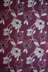 Flowers wallpaper design on wall
