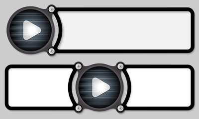 dark frames for any text and play symbol