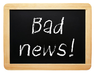 Obraz premium Bad News chalkboard