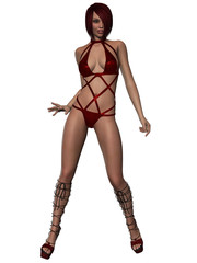 Beauty young girl in sexy lingerie