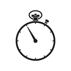 The stopwatch icon. Stopwatch symbol. Flat. Vector