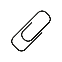 The paper clip icon. Clip symbol. Flat. Vector