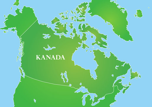 Kanada - Karte in Grün