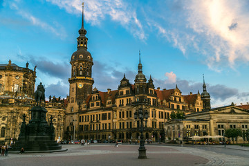 Fototapeta na wymiar Sunset view of Dresden.