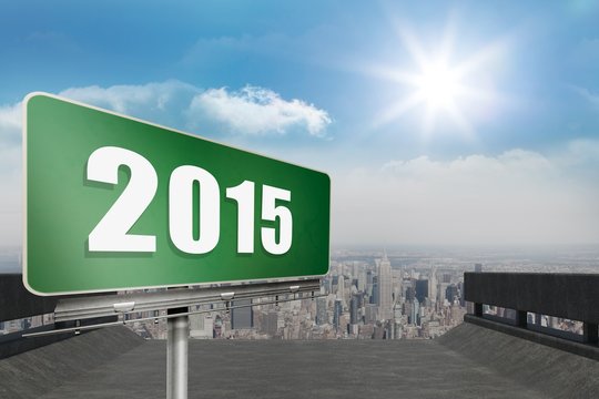 Composite image of 2015 in bold grey