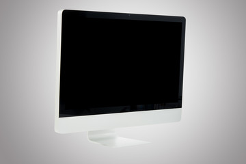 Front white computer monitor