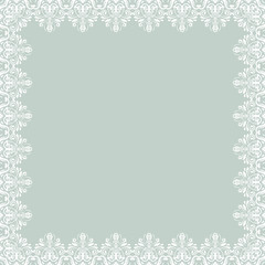 Floral Vector Pattern. Abstract Frame