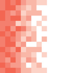 An orange pixel art vector background over white