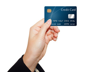 hand holding credit card